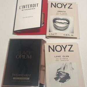 4 Travel Size Fragrances Givenchy, Yves Saint Laurent, Noyz Perfume